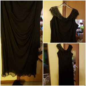 Black beaded formal dress